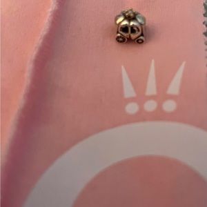 Pandora Cinderella Carriage with Gold/Pearl Crown Accent